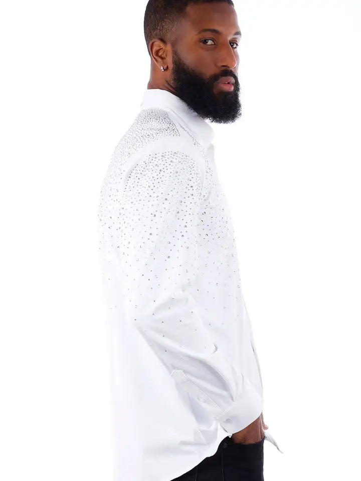 4B06 CHIC TONE LONG SLEEVE SHIRT WHITE