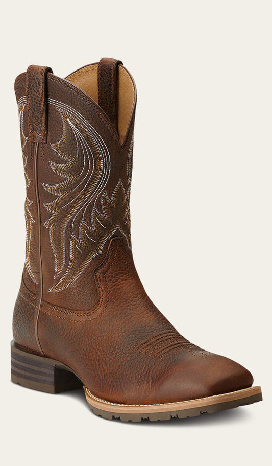 10014070 ARIAT MNS BOOTS HYBRID RANCHER BOO-BROWN OILED