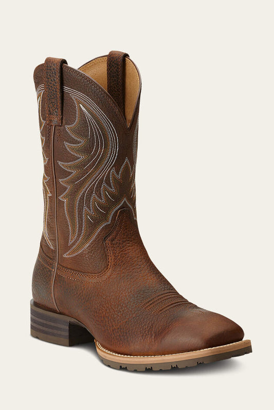 10014070 ARIAT MNS BOOTS HYBRID RANCHER BOO-BROWN OILED