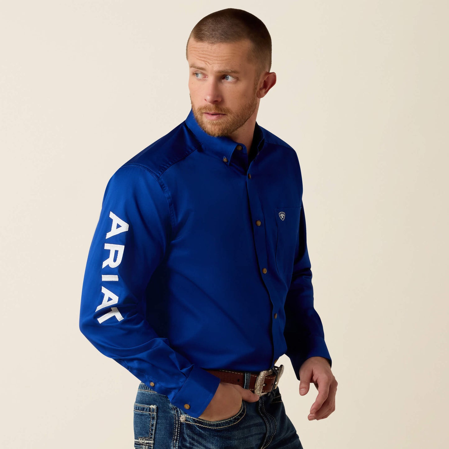 10017498 TEAM LOGO TWILL CLASSIC FIT SHIRT