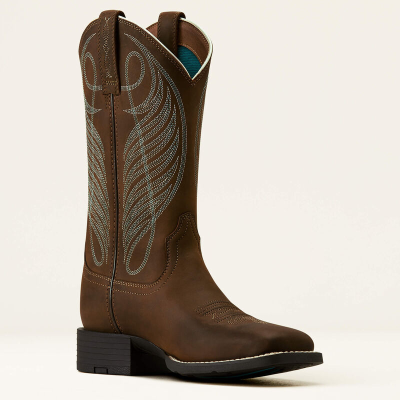 10018528 ROUND UP WIDE SQUARE TOE WESTERN BOOT