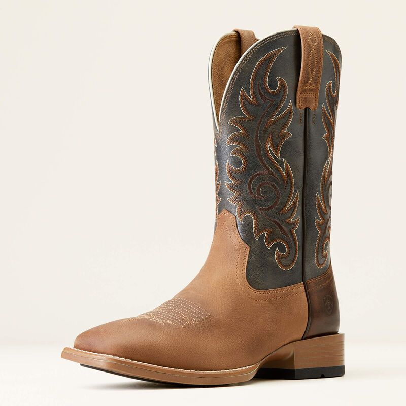 10046830 ARIAT MNS LASCO ULTRA WESTER-TAN/BLUE BOOTS