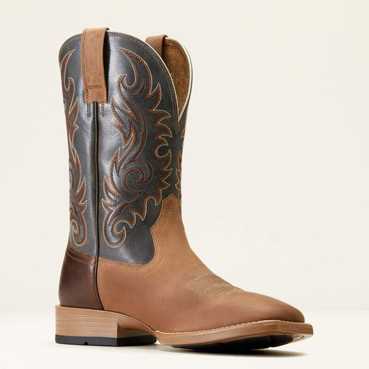 10046830 ARIAT MNS LASCO ULTRA WESTER-TAN/BLUE BOOTS