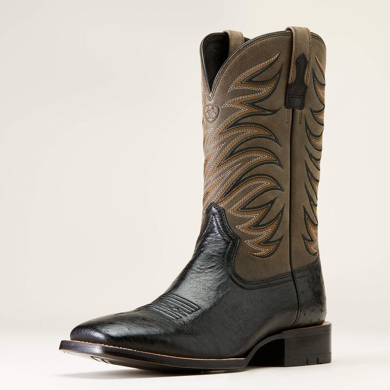 10046953 ARIAT BADLANDS COWBOY BOOT-JET BLACK BOOTS