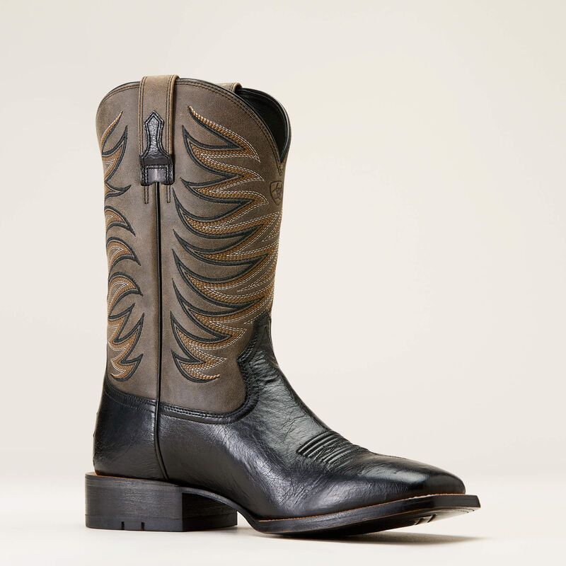 10046953 ARIAT BADLANDS COWBOY BOOT-JET BLACK BOOTS