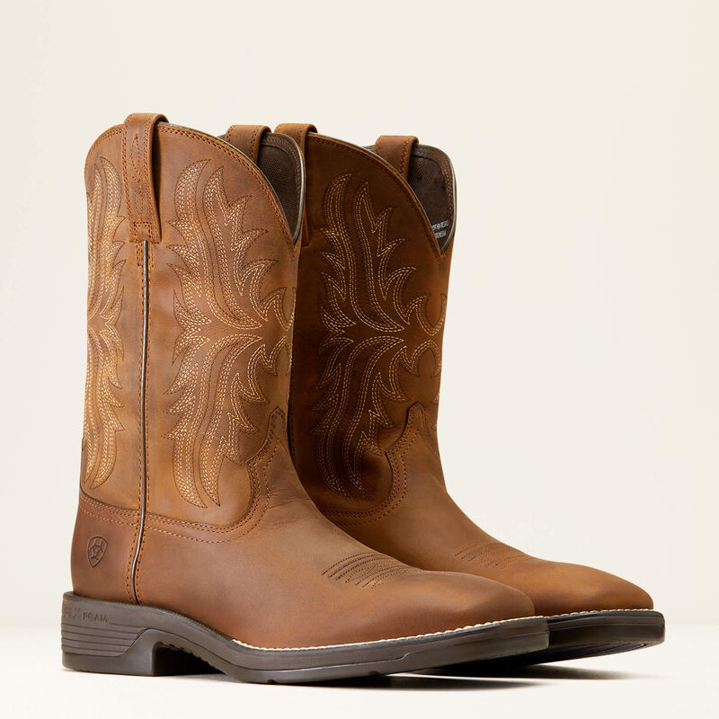 10046982 ARIAT RIDGEBACK WESTERN BOOT-OILY TAN