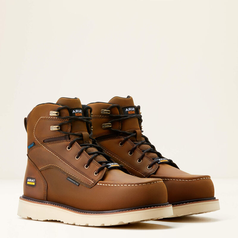 10053615 REBAR WEDGE MOC TOE 6' WATERPROOF COMPOSITE TOE WORK BOOT