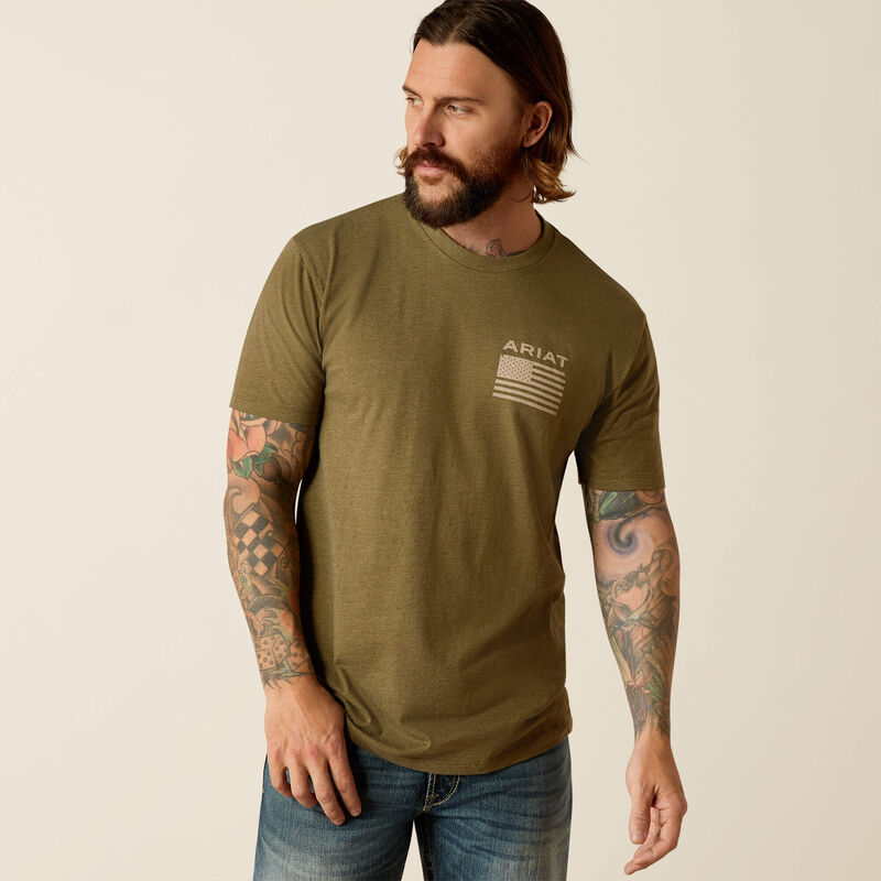 10054176 MNS FREEDOM SS TSHIRT-MILITARY