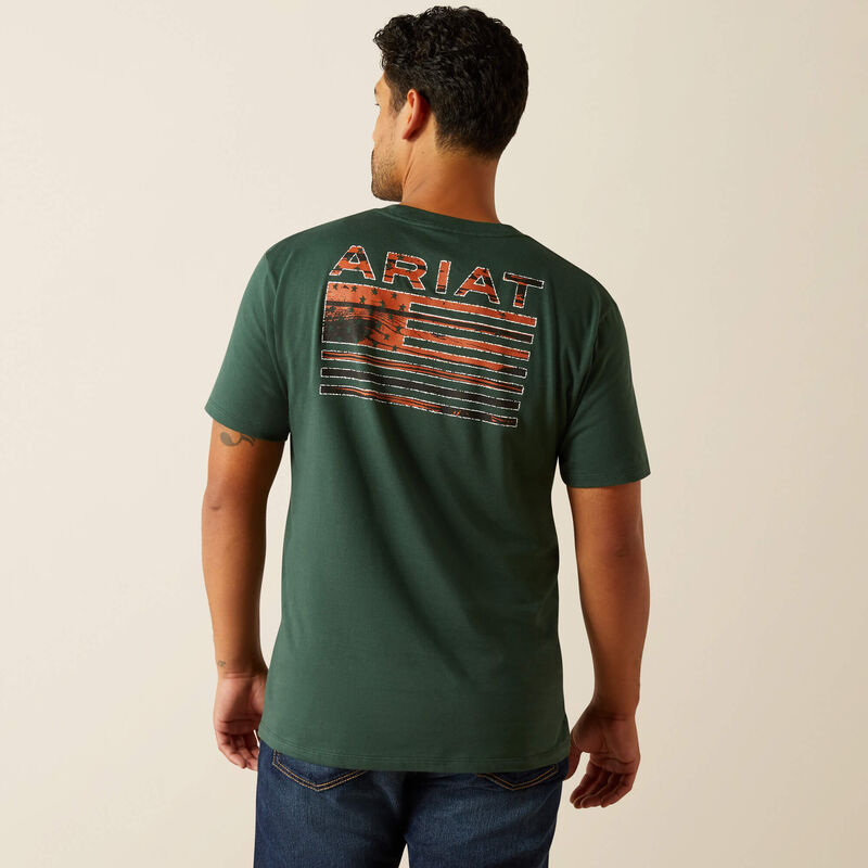10058890 ARIAT RUSTIC WOOD FLAG T-SHIRT