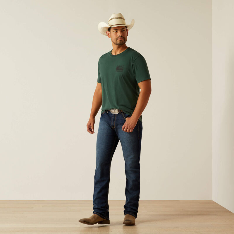 10058890 ARIAT RUSTIC WOOD FLAG T-SHIRT