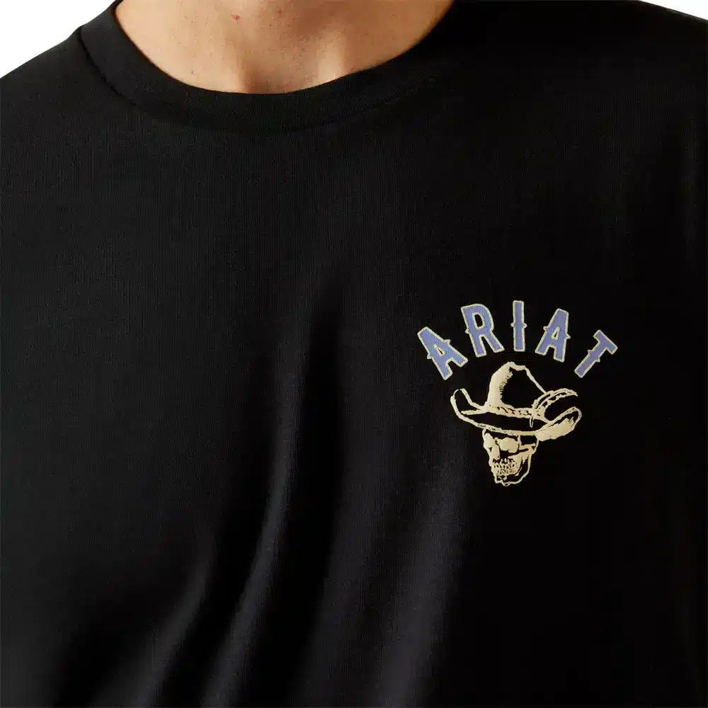 10062423 MNS Ariat Stitched Skull T-Shirt