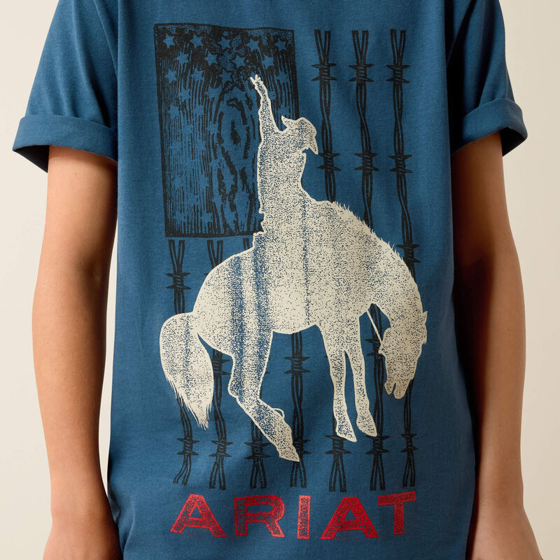 10071184 ARIAT FLAG BRONCO T-SHIRT