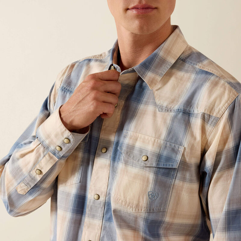 10071619 RETRO HORACE FITTED SNAP SHIRT ARIAT