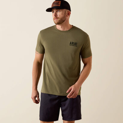 10073962 ARIAT OUTLINE SHOP T-SHIRT MILITARY