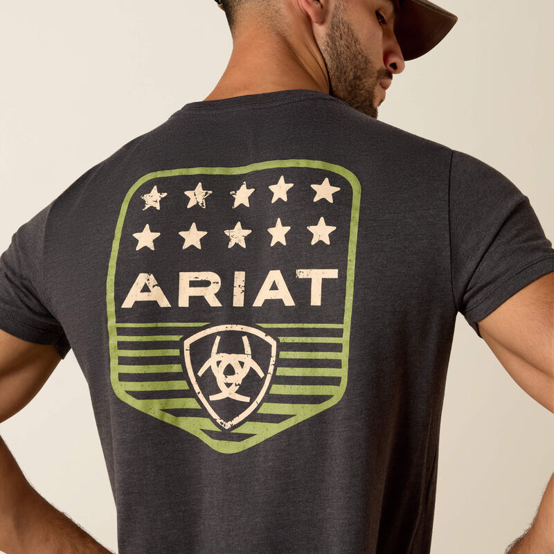 10073964 ARIAT STRIPE PATRIOTIC BADGE T-SHIRT