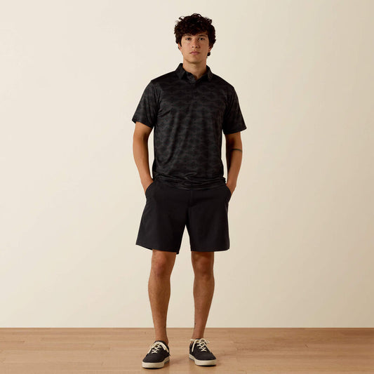 10076065 ALL OVER PRINT HEATHERED CLASSIC FIT POLO