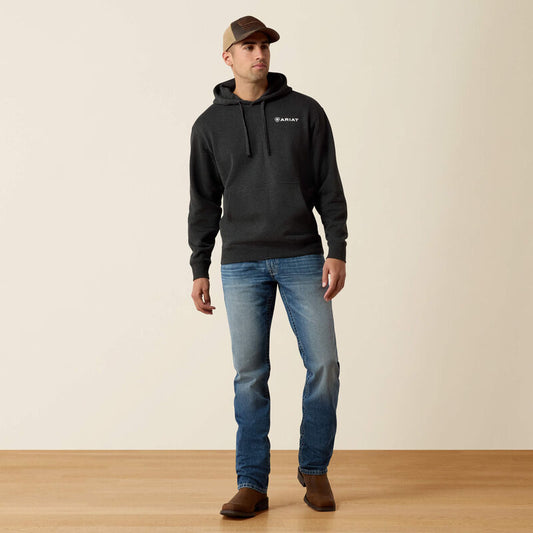 10080584 ARIAT OFFICIAL QUALITY HOODIE ODYSSEY GREY