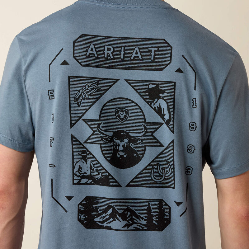 10080601 ARIAT ROPE AND RIDE SHORT SLEEVE TSHIRT