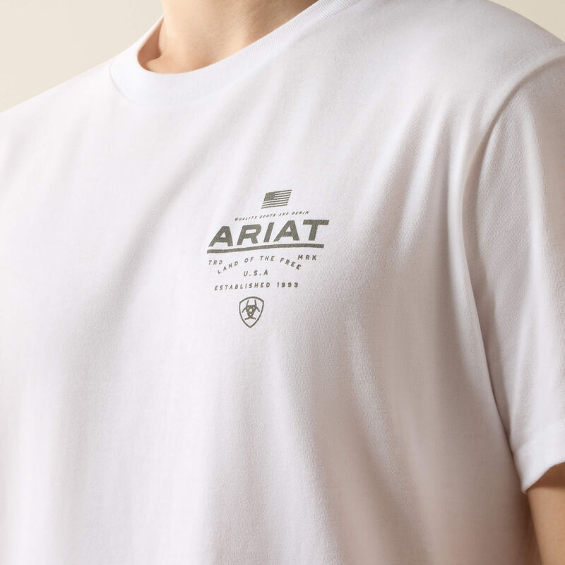 10080626 ARIAT LOCKUP FLAG PAINTED T-SHIRT