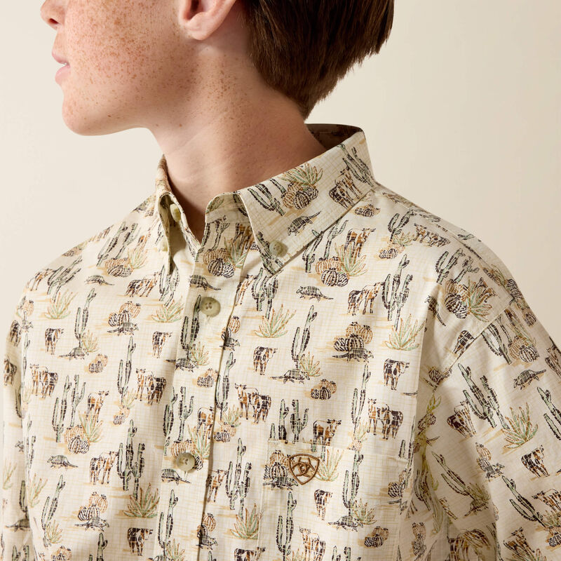 10080718 ARIAT KIDS LUTHOR LONG SLEEVE SHIRT