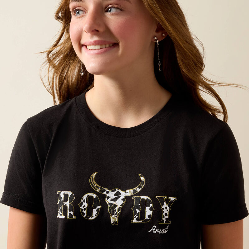 10083099 ARIAT ROWDY COW SKULL T-SHIRT