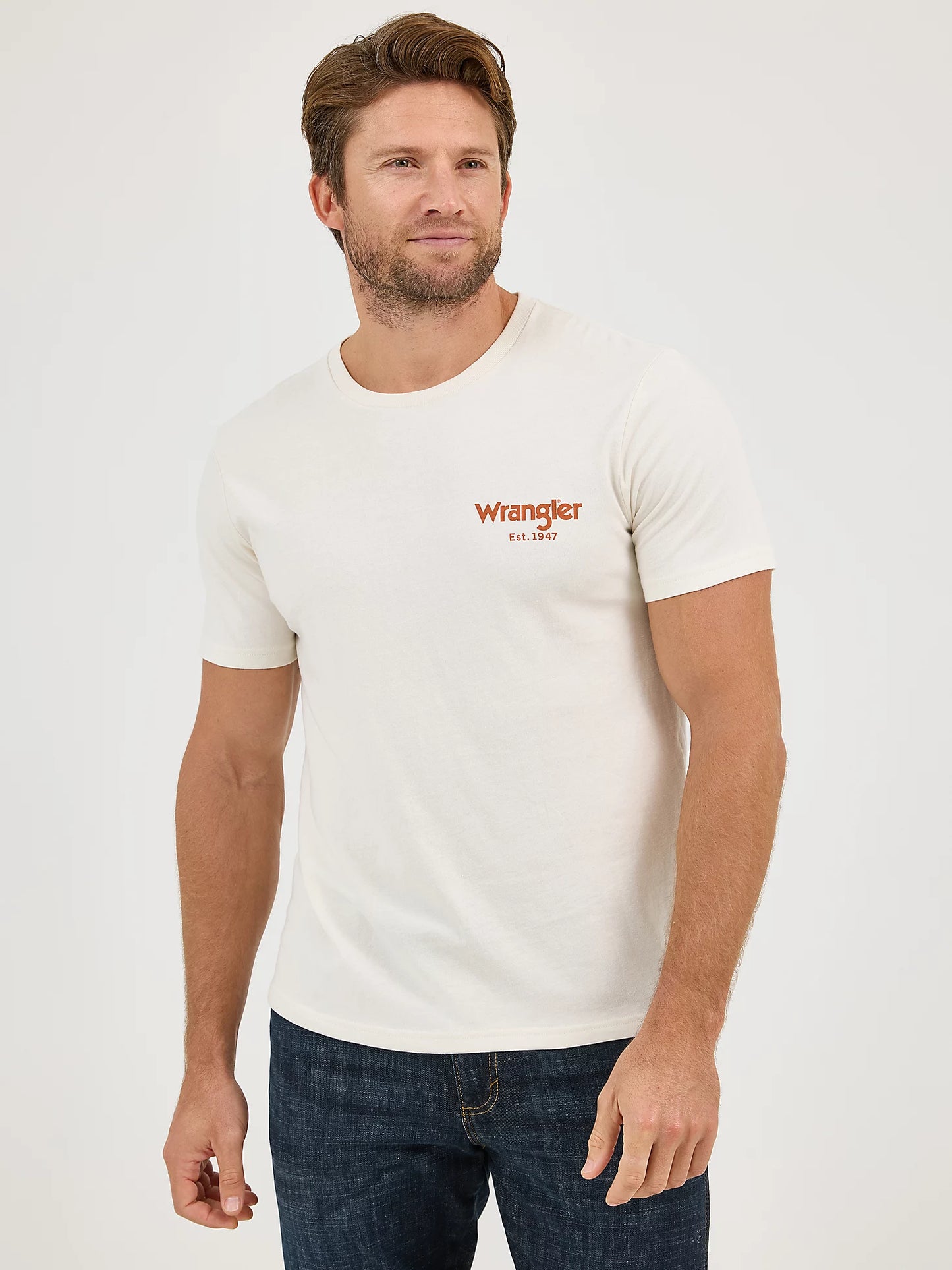 112361844 Men's Wrangler Bucking Cowboy Back Graphic T-Shirt