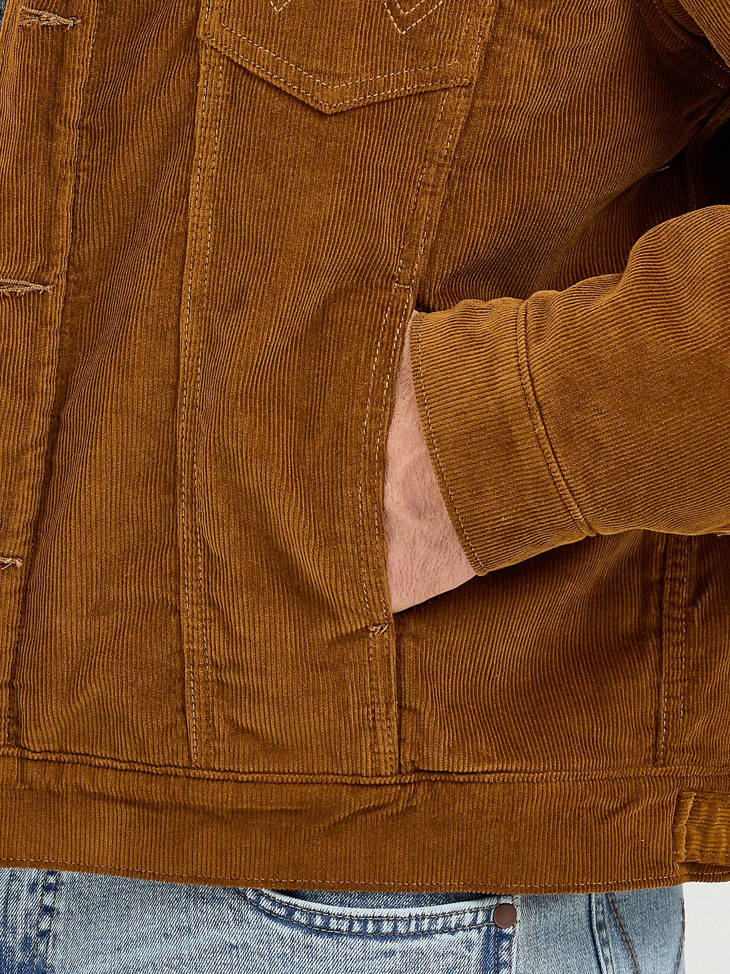 112367603 MEN'S WRANGLER COWBOY CUT SHERPA LINED CORDUROY JACKET