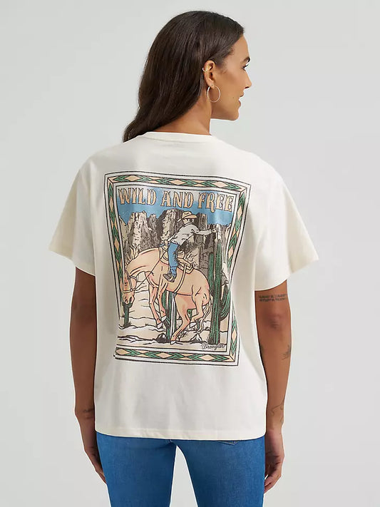 112375900 WILD FREE STAMP GIRLFRIEND BACK GRAPHIC TEE