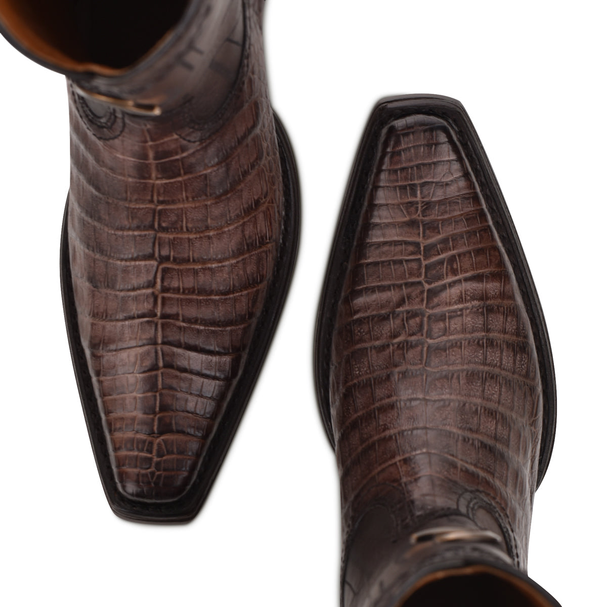 CU551 CUADRA HANDCRAFTED DARK BROWN CAYMAN WESTERN BOOTS