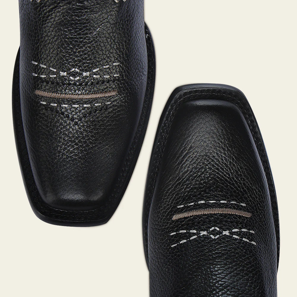 CU991 CUADRA BLACK LASER EMBROIDERY STUDS & WOVEN BOOTS