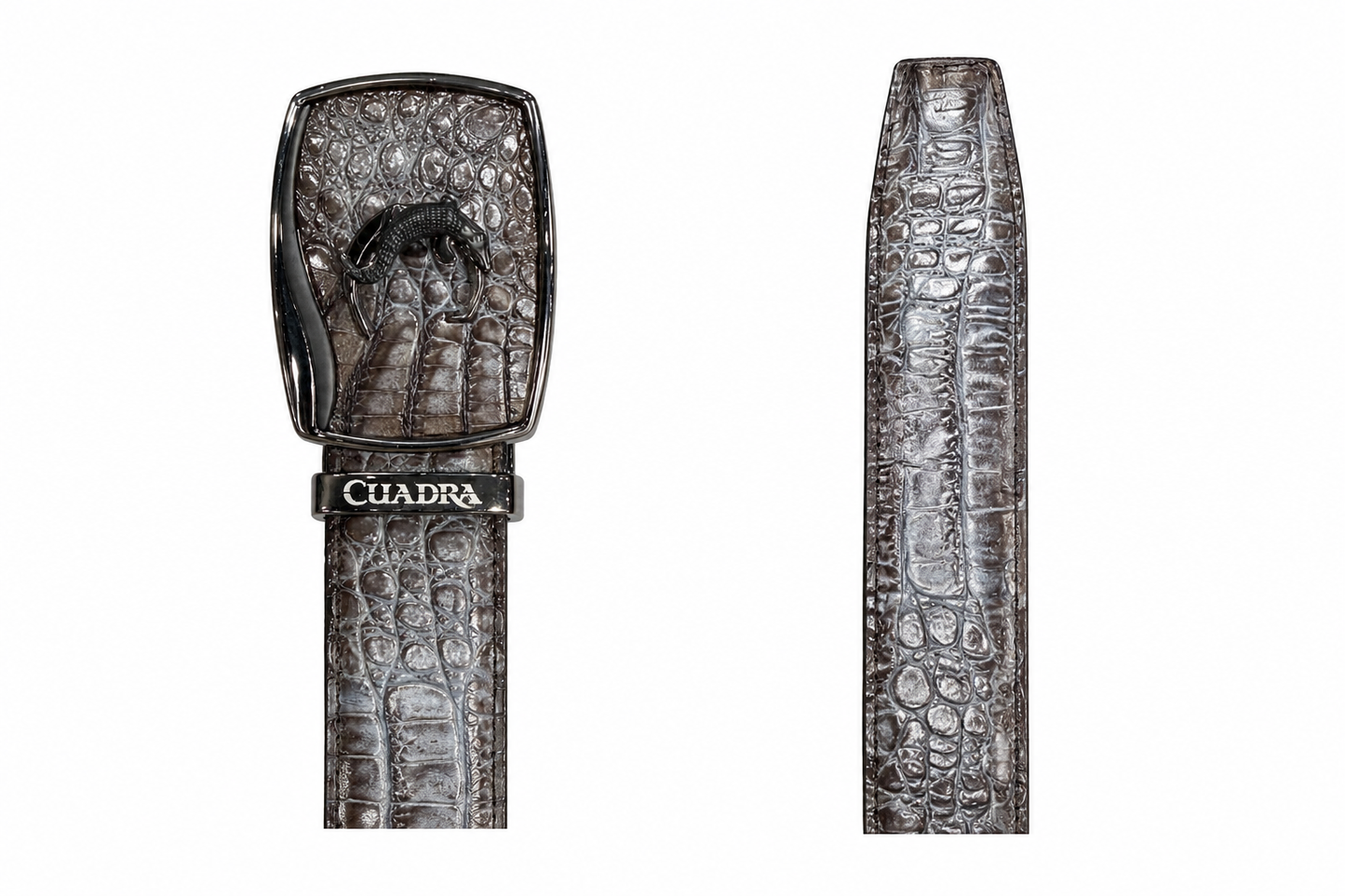 BC481 CUADRA GREY CAIMAN STICHING BELT