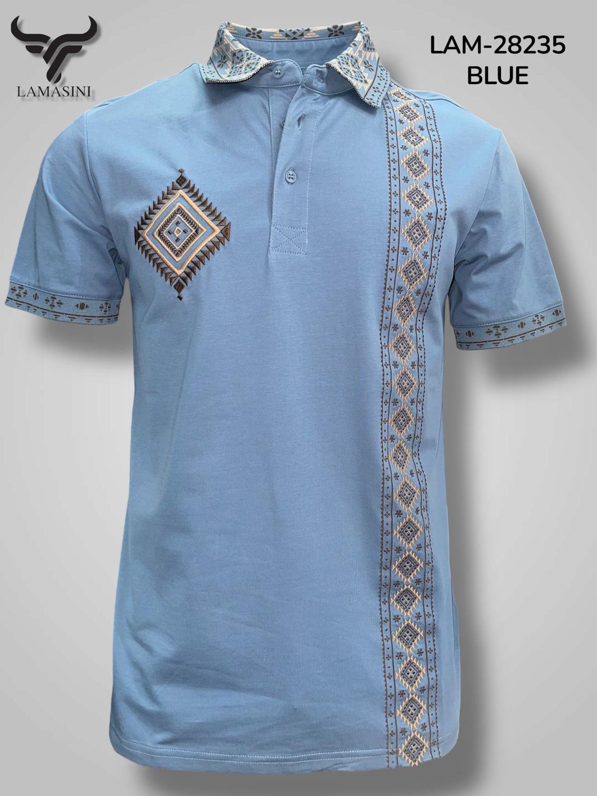 LAM28235 BLUE SHORT SLEEVE SHIRT