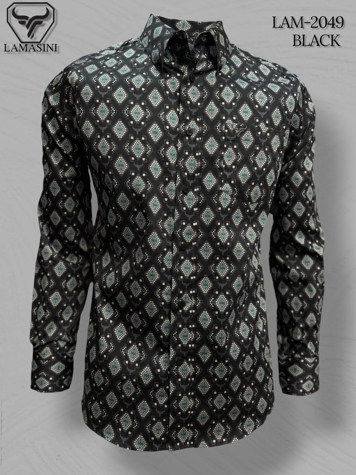 LAM2049 LONG-SLEEVE SHIRT BLACK