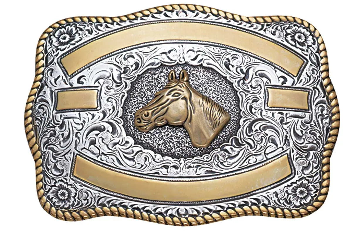 3807207 CRUMRINE ANT SILVER/GOLD TROPHY BUCKLE