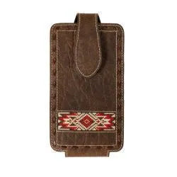 D350000804 3D CELL PHONE CASE EMBROIDERED INLAY BUCK LACE RED