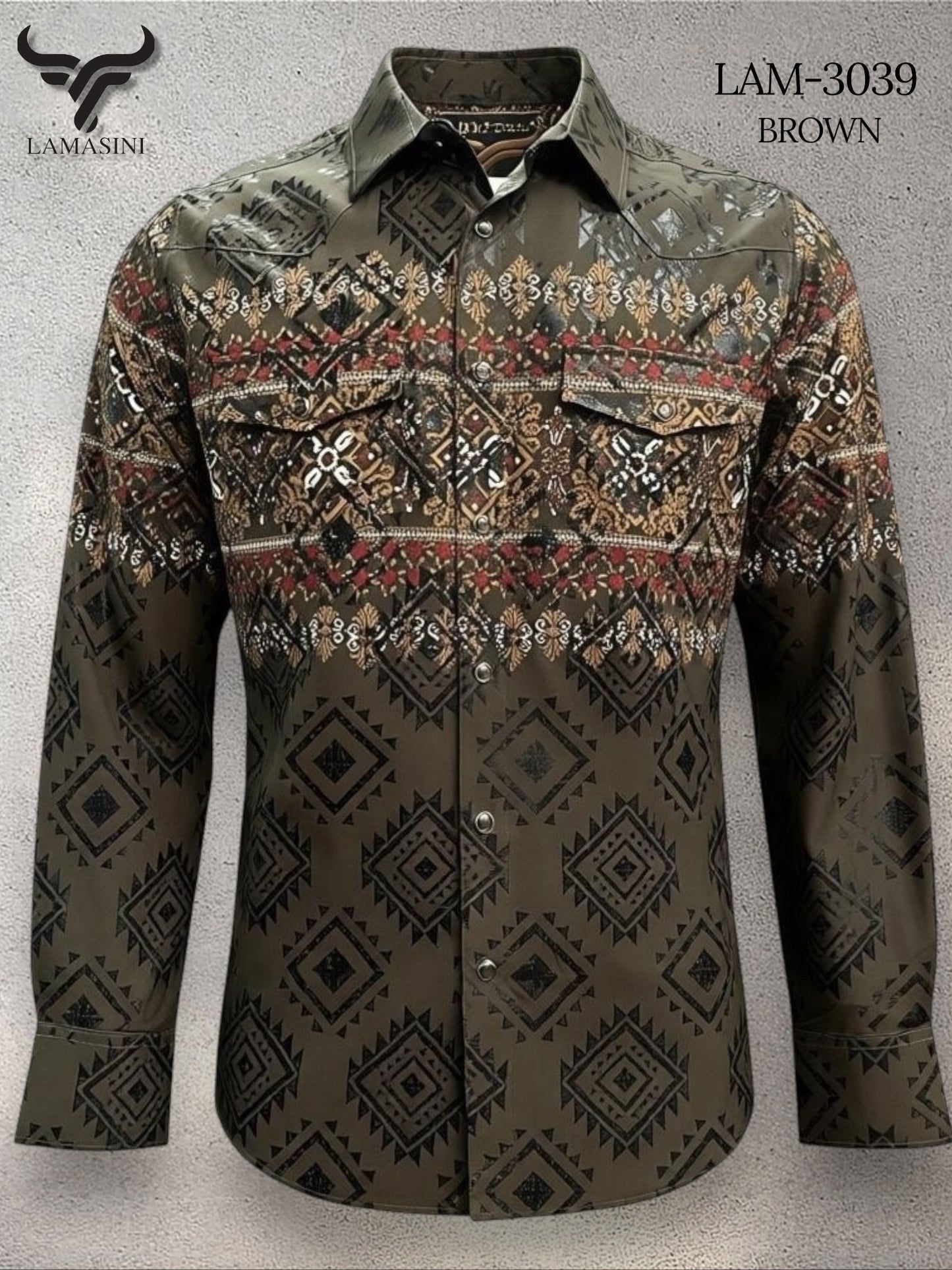 LAM3039 LONG-SLEEVED SHIRT BROWN