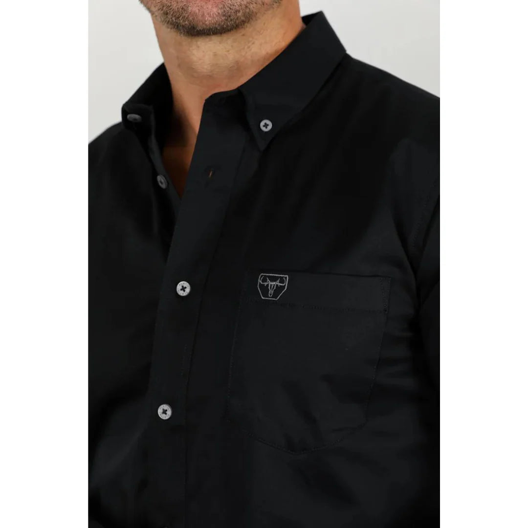CTL9258 MEN'S BLACK PLATINI WESTERN SHIRT