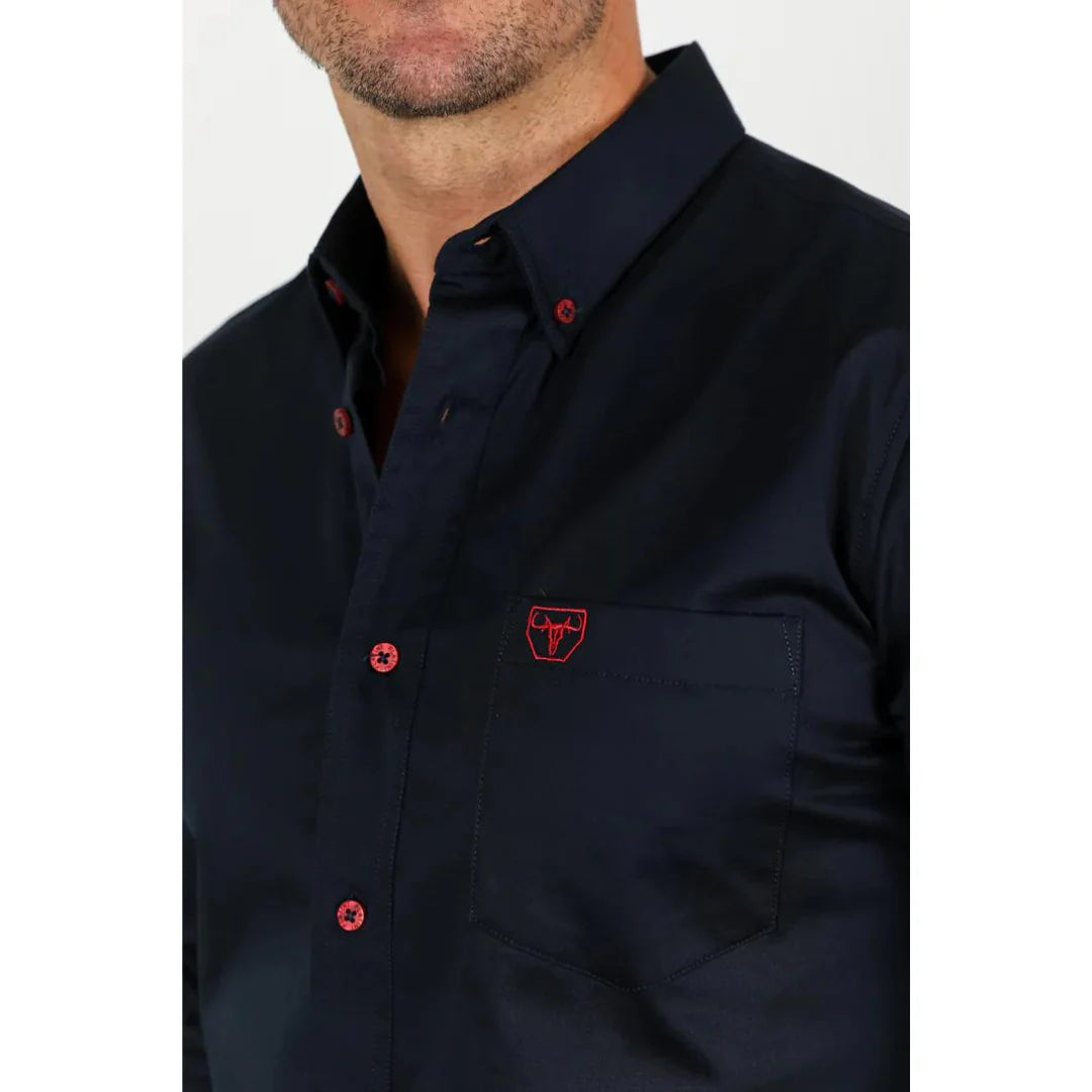 CTL9262 PLATINI MEN'S MODERN FIT NAVY DRESS SHIRT