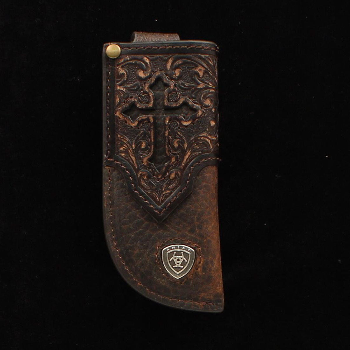 A1800802 ARIAT LEATHER KNIFE BROWN
