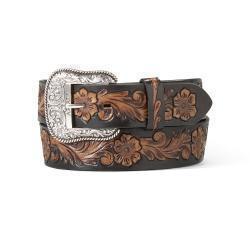 A15656107 ARIAT HAND TOOLED FLORAL BK/BR