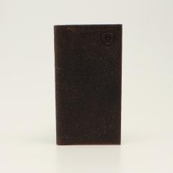 A3547402 ARIAT MENS RODEO WALLET SHIELD LOGO BROWN