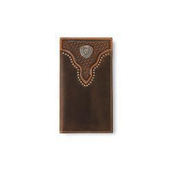 A3553402 ARIAT RODEO WALLET BASKET WEAVE SUNBURST BROWN