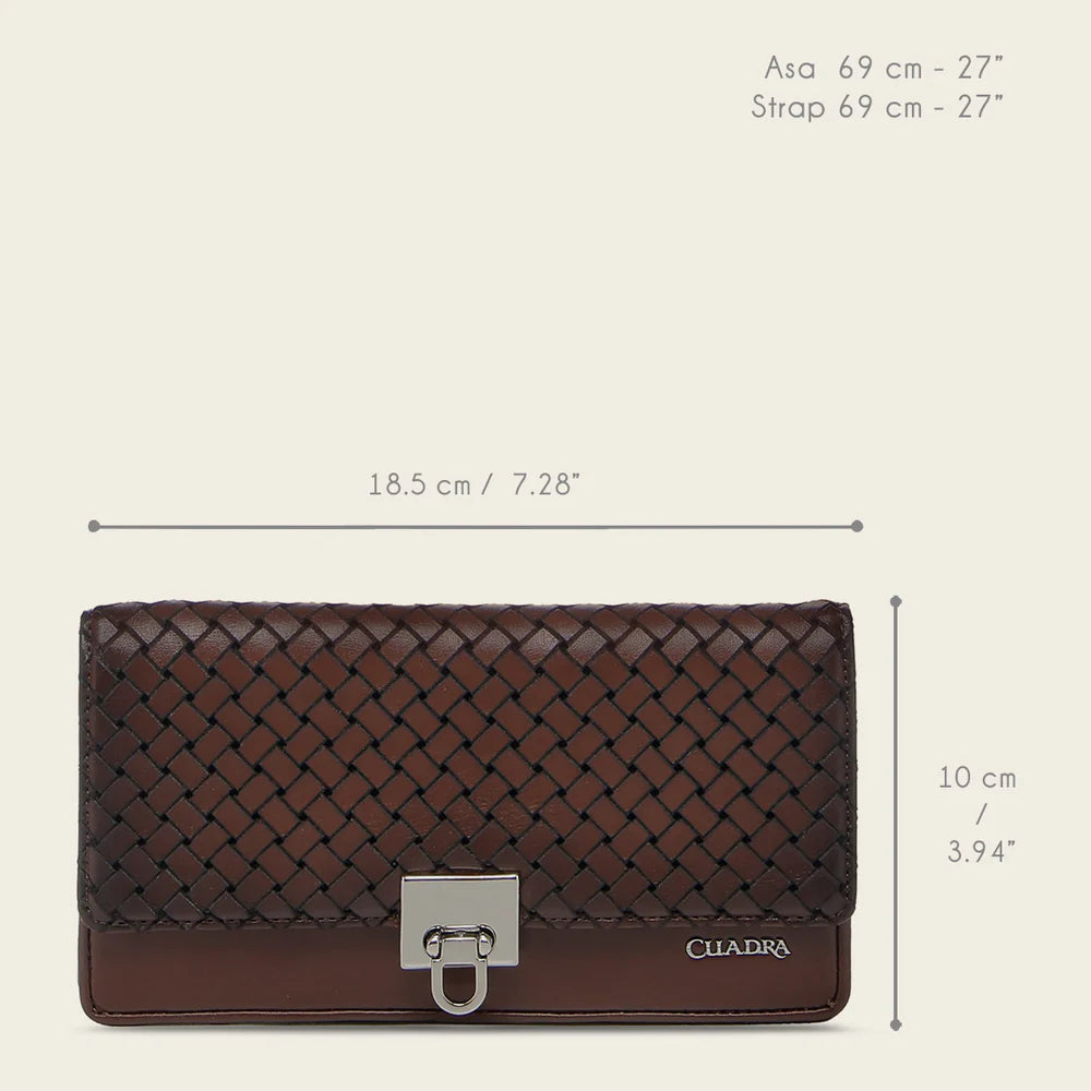DU673 LUXURY HONEY BOVINE LEATHER WALLET WITH CROSSBODY OPTION