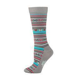 0419106 BOOT DOCTOR LADIES CREW SOCKS AZTEC GREY