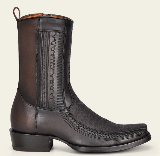 CU722 CUADRA ELEPHANT LEATHER BOOTS BLACK