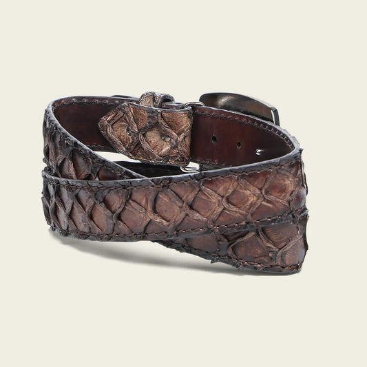 BC389 WESTERN HONEY BELT IN POISSON LEATHER