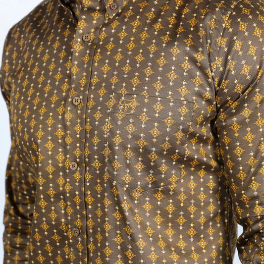 CWL9576 MENS SHIRT LEGENDARY AZTEC BROWN