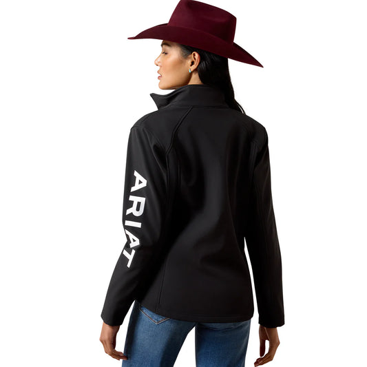 10079892 ARIAT LADIES LOGO BLACK SOFTSHELL JACKET