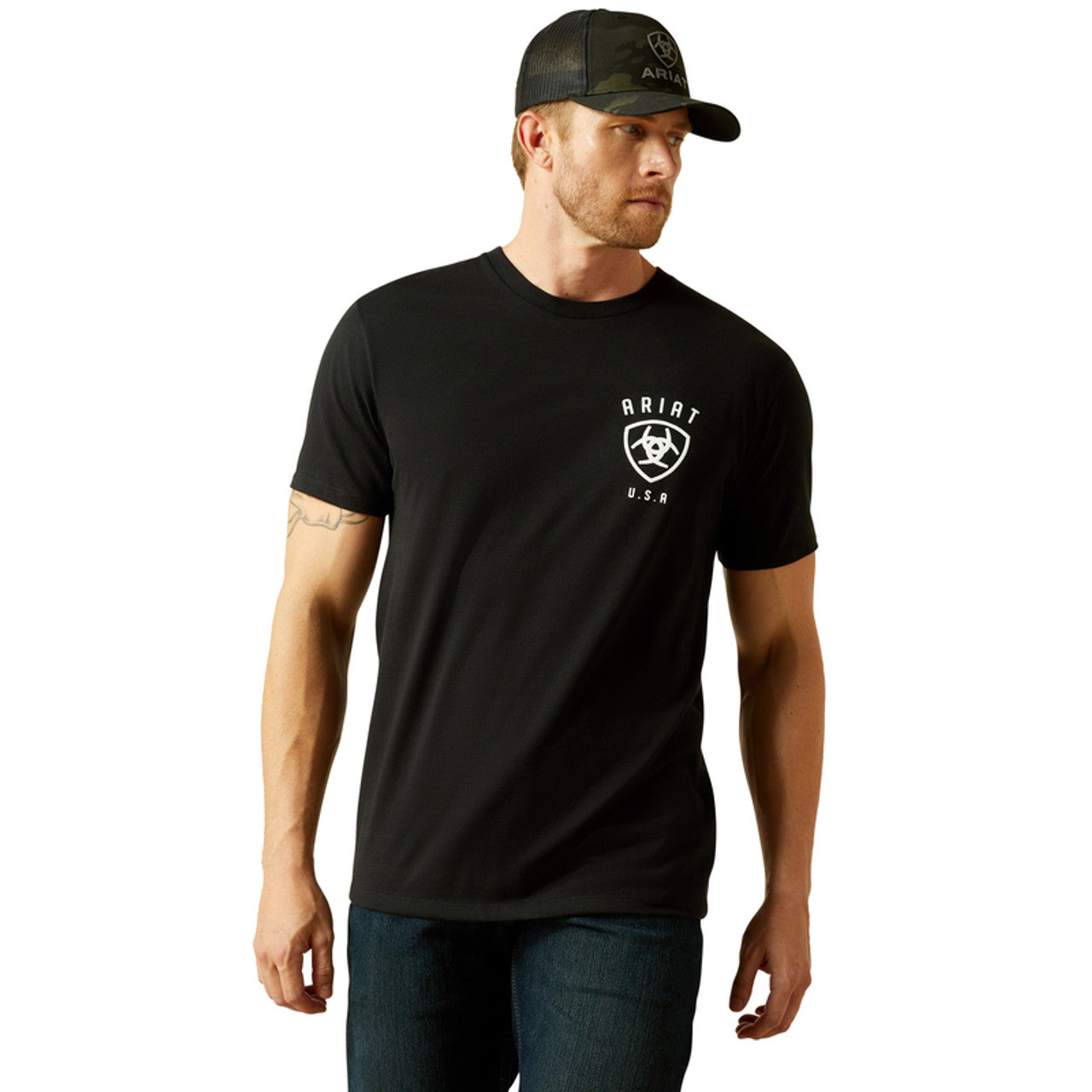 10062429 MNS Ariat Faded Bull T-Shirt