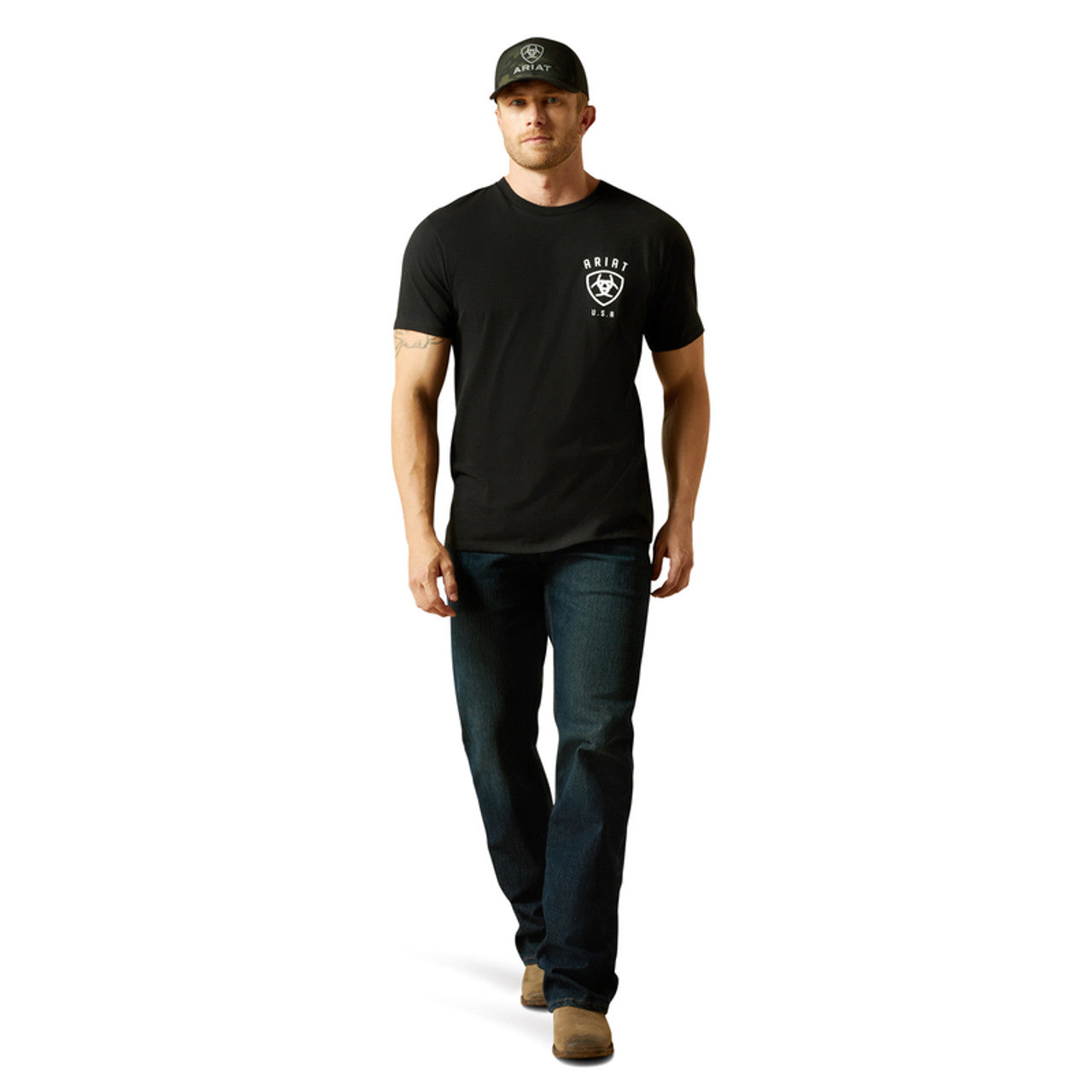 10062429 MNS Ariat Faded Bull T-Shirt